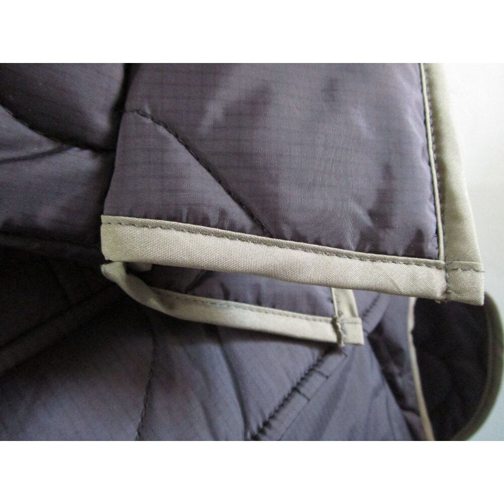 Aaron Amber Small Quilted Nylon Jacket Black Green Button Front NY Co New - Picture 15 of 16